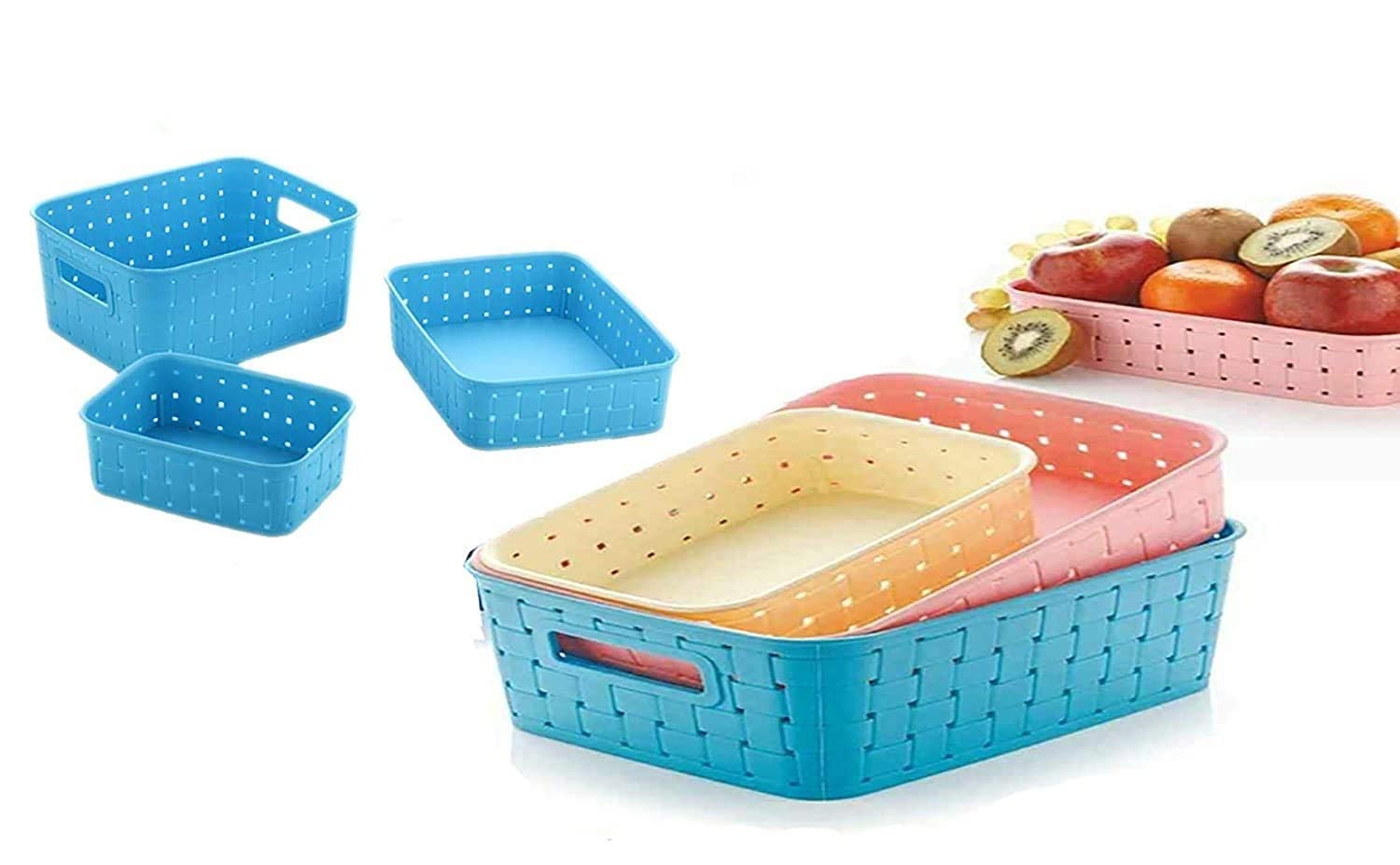 Multipurpose Shelf Plastic Basket - Home Essentials Store Retail